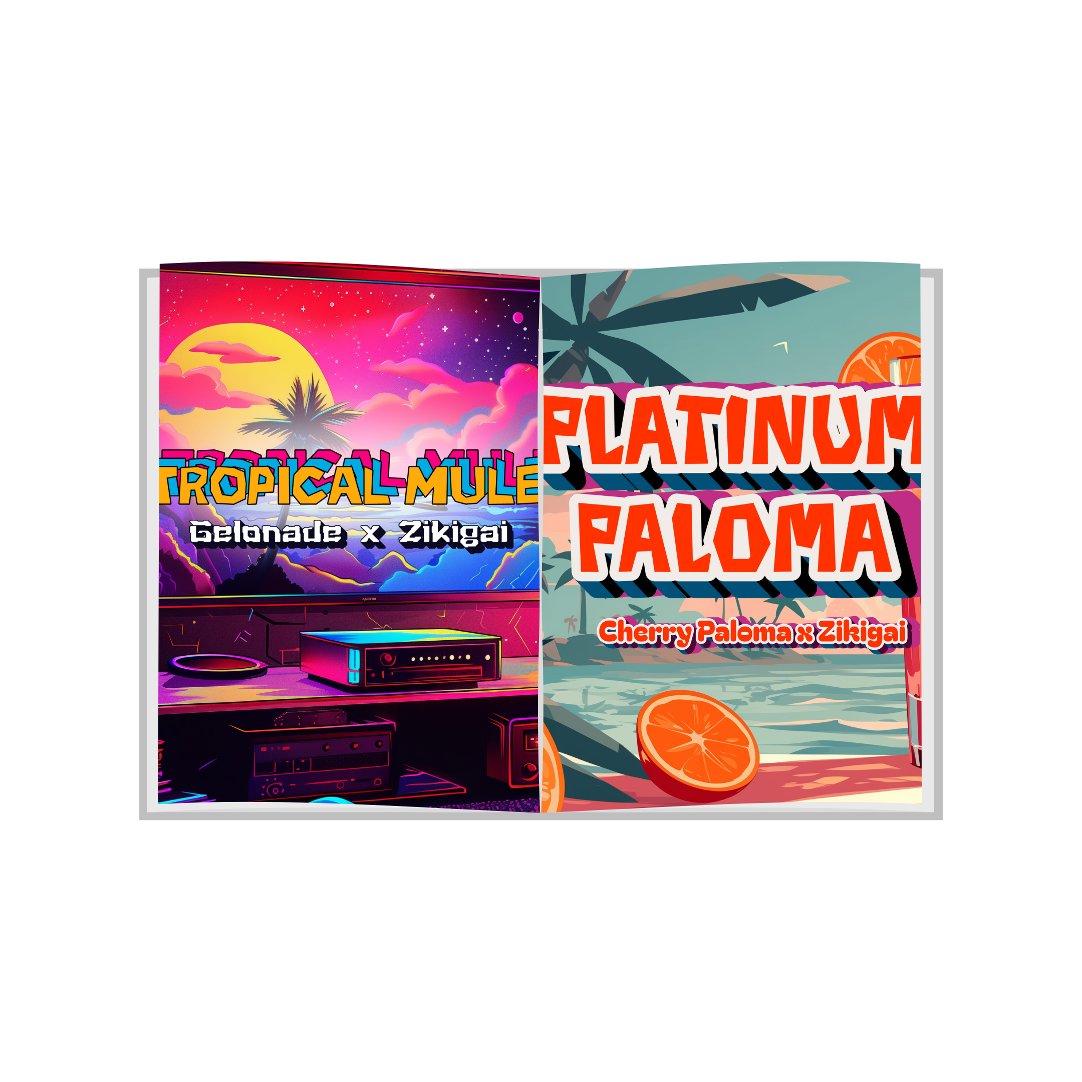 tropical mule & platinum paloma artwork
